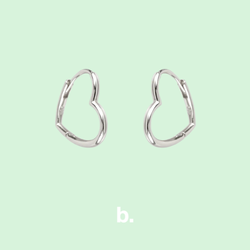 Aros de plata Corazón