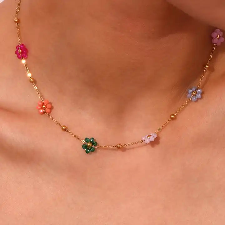 Collar piedras multicolor