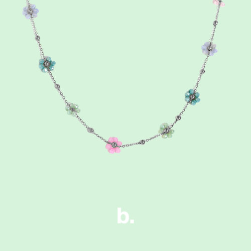 Collar piedras multicolor