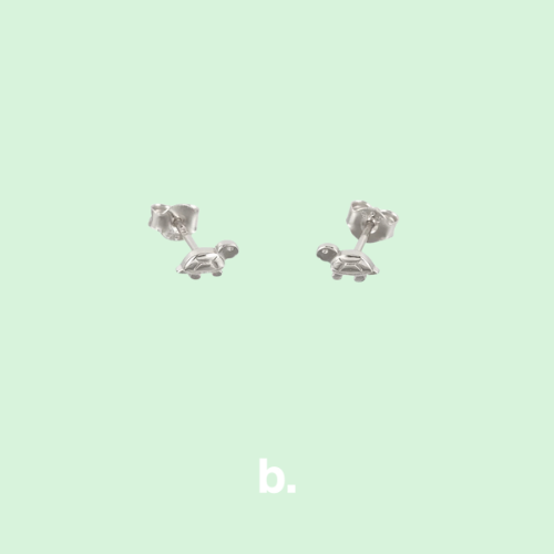 Pendientes de plata Tortuga