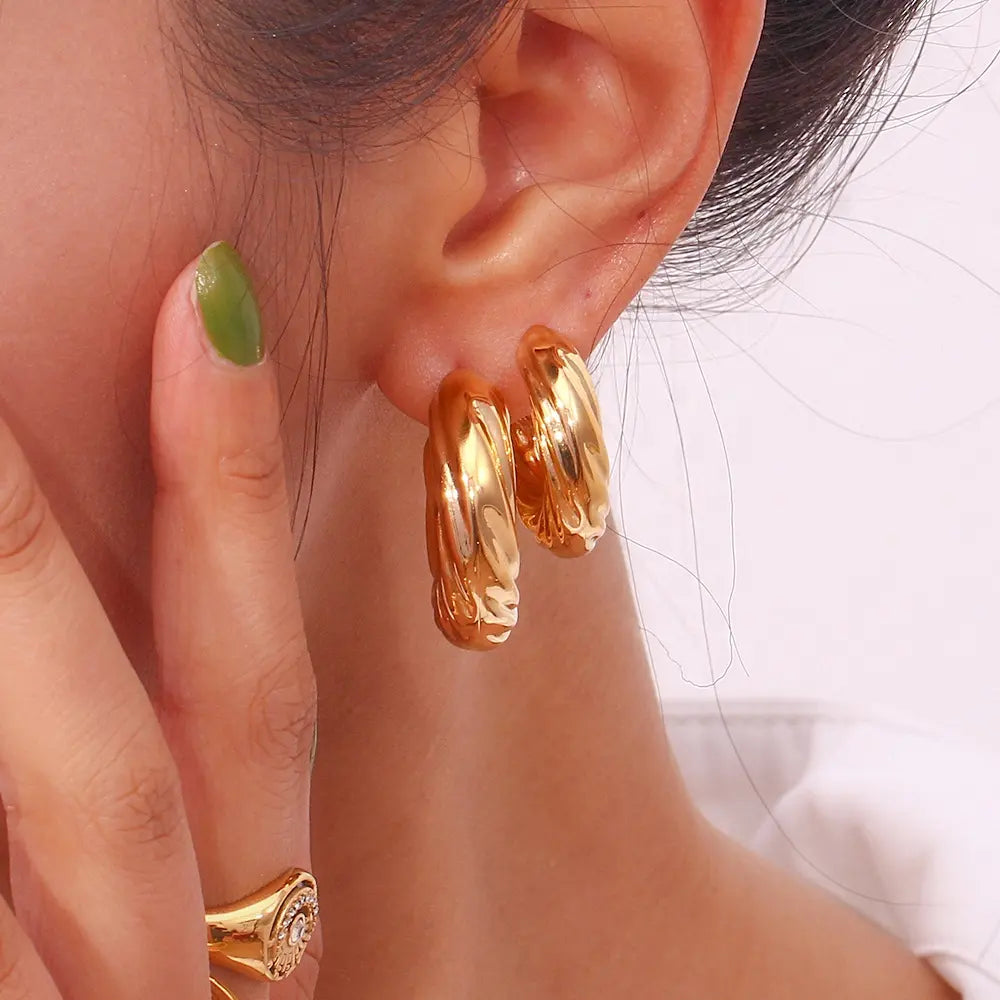 Pendientes trenzados 29mm