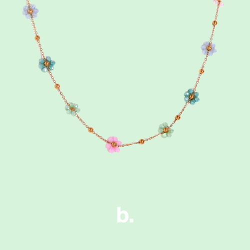 Collar piedras multicolor